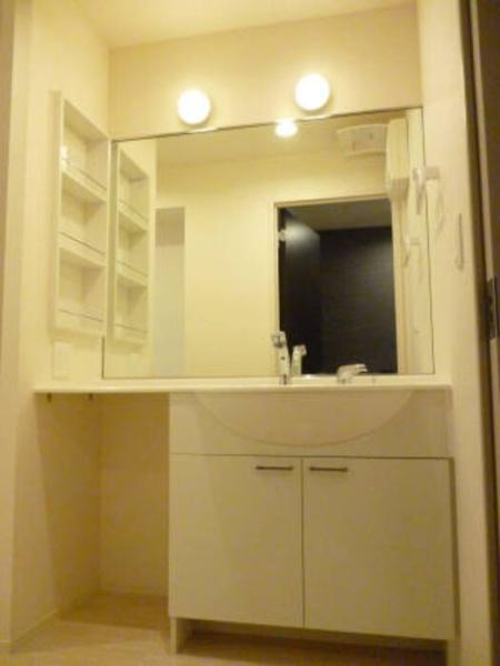 ボナール鳳中町　洗面台・洗面所　大きな鏡のシャンプードレッサー！