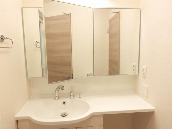 コンフォルシア鳳　洗面台・洗面所　大きな鏡のシャンプードレッサー！